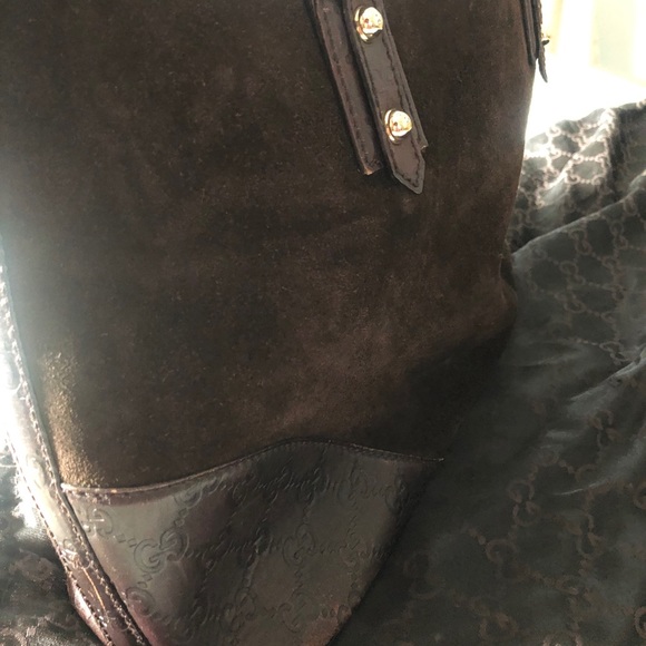 Authentic Guccissima fromChocolate Suede Bag - Picture 4 of 9
